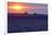 Sunset over the lavender fields in Valensole Plain, Provence, Southern France.-Michele Niles-Framed Photographic Print