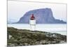 Sunset over the lighthouse in the fishing town of Trana, located on the Arctic Circle, Norway-Michael Nolan-Mounted Photographic Print