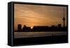 Sunset over the Maas River with the Euromast, Rotterdam, Netherlands-Natalie Tepper-Framed Stretched Canvas