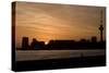Sunset over the Maas River with the Euromast, Rotterdam, Netherlands-Natalie Tepper-Stretched Canvas