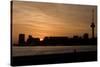 Sunset over the Maas River with the Euromast, Rotterdam, Netherlands-Natalie Tepper-Stretched Canvas