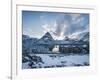 Sunset over the Many Glacier Hotel, Glacier National Park, Montana.-Steven Gnam-Framed Photographic Print