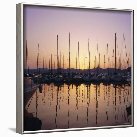 Sunset Over the Marina, St. Tropez, Cote d'Azur, Var, Provence, France, Europe-Ruth Tomlinson-Framed Photographic Print