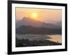 Sunset over the Mekong River from Wat Phousi, Luang Prabang, Laos, Indochina, Southeast Asia, Asia-Matthew Williams-Ellis-Framed Photographic Print