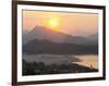 Sunset over the Mekong River from Wat Phousi, Luang Prabang, Laos, Indochina, Southeast Asia, Asia-Matthew Williams-Ellis-Framed Photographic Print