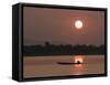 Sunset Over the Mekong River, Pakse, Southern Laos, Indochina, Southeast Asia-Andrew Mcconnell-Framed Stretched Canvas