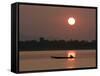 Sunset Over the Mekong River, Pakse, Southern Laos, Indochina, Southeast Asia-Andrew Mcconnell-Framed Stretched Canvas