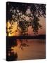 Sunset over the Missouri at Indian Cave State Park, Nebraska, USA-Chuck Haney-Stretched Canvas