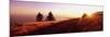 Sunset over the Mountain, Mt Tamalpais, Marin County, California, USA-null-Mounted Photographic Print