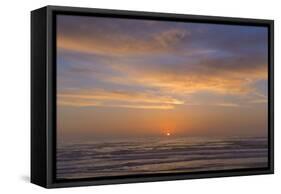 Sunset over the Ocean at Montana de Oro SP Near Los Osos, California-Chuck Haney-Framed Stretched Canvas