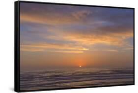 Sunset over the Ocean at Montana de Oro SP Near Los Osos, California-Chuck Haney-Framed Stretched Canvas