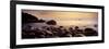 Sunset over the Ocean, Porth Nanven, Cornwall, England-null-Framed Photographic Print