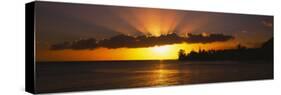 Sunset over the Ocean, Tahiti, French Polynesia-null-Stretched Canvas