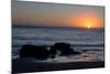 Sunset over the ocean, with rocks in the foreground, San Simeon, California-Ethel Davies-Mounted Photographic Print