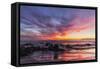 Sunset over the Pacific from Coronado-Andrew Shoemaker-Framed Stretched Canvas