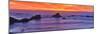 Sunset over the Pacific Ocean from Seal Rock along the Oregon Coast.-Darrell Gulin-Mounted Photographic Print