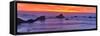 Sunset over the Pacific Ocean from Seal Rock along the Oregon Coast.-Darrell Gulin-Framed Stretched Canvas