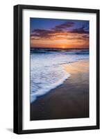 Sunset over the Pacific Ocean from Ventura State Beach, Ventura, California, USA-Russ Bishop-Framed Photographic Print