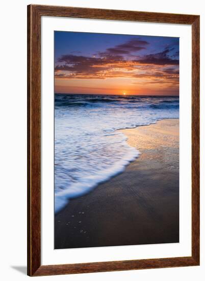 Sunset over the Pacific Ocean from Ventura State Beach, Ventura, California, USA-Russ Bishop-Framed Premium Photographic Print