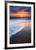 Sunset over the Pacific Ocean from Ventura State Beach, Ventura, California, USA-Russ Bishop-Framed Premium Photographic Print