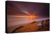 Sunset over the Pacific Ocean in Carlsbad, Ca-Andrew Shoemaker-Stretched Canvas