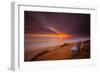 Sunset over the Pacific Ocean in Carlsbad, Ca-Andrew Shoemaker-Framed Photographic Print