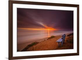 Sunset over the Pacific Ocean in Carlsbad, Ca-Andrew Shoemaker-Framed Photographic Print