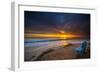 Sunset over the Pacific Ocean in Carlsbad, Ca-Andrew Shoemaker-Framed Photographic Print