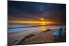 Sunset over the Pacific Ocean in Carlsbad, Ca-Andrew Shoemaker-Mounted Photographic Print