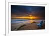 Sunset over the Pacific Ocean in Carlsbad, Ca-Andrew Shoemaker-Framed Photographic Print