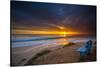 Sunset over the Pacific Ocean in Carlsbad, Ca-Andrew Shoemaker-Stretched Canvas