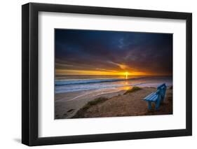 Sunset over the Pacific Ocean in Carlsbad, Ca-Andrew Shoemaker-Framed Photographic Print