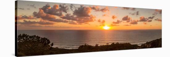 Sunset over the Pacific Ocean, Torrey Pines State Natural Reserve, San Diego, San Diego County-null-Stretched Canvas