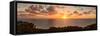 Sunset over the Pacific Ocean, Torrey Pines State Natural Reserve, San Diego, San Diego County-null-Framed Stretched Canvas