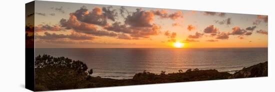 Sunset over the Pacific Ocean, Torrey Pines State Natural Reserve, San Diego, San Diego County-null-Stretched Canvas