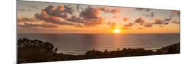 Sunset over the Pacific Ocean, Torrey Pines State Natural Reserve, San Diego, San Diego County-null-Mounted Premium Photographic Print