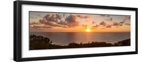 Sunset over the Pacific Ocean, Torrey Pines State Natural Reserve, San Diego, San Diego County-null-Framed Photographic Print