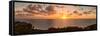 Sunset over the Pacific Ocean, Torrey Pines State Natural Reserve, San Diego, San Diego County-null-Framed Stretched Canvas