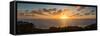 Sunset over the Pacific Ocean, Torrey Pines State Natural Reserve, San Diego, San Diego County,...-null-Framed Stretched Canvas