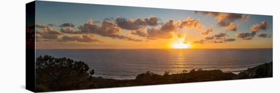 Sunset over the Pacific Ocean, Torrey Pines State Natural Reserve, San Diego, San Diego County,...-null-Stretched Canvas