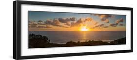 Sunset over the Pacific Ocean, Torrey Pines State Natural Reserve, San Diego, San Diego County,...-null-Framed Photographic Print