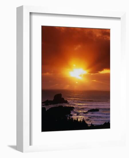 Sunset over the Pacific-James Randklev-Framed Photographic Print