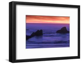 Sunset over the Pacifica Ocean from Seal Rock along the Oregon Coast.-Darrell Gulin-Framed Photographic Print