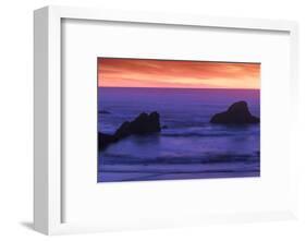 Sunset over the Pacifica Ocean from Seal Rock along the Oregon Coast.-Darrell Gulin-Framed Photographic Print
