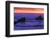 Sunset over the Pacifica Ocean from Seal Rock along the Oregon Coast.-Darrell Gulin-Framed Photographic Print