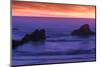 Sunset over the Pacifica Ocean from Seal Rock along the Oregon Coast.-Darrell Gulin-Mounted Photographic Print