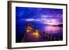 Sunset over the Pier, Hotel Seraya, Flores Island, Indonesia, Southeast Asia, Asia-Laura Grier-Framed Photographic Print