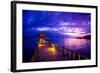 Sunset over the Pier, Hotel Seraya, Flores Island, Indonesia, Southeast Asia, Asia-Laura Grier-Framed Photographic Print