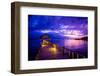 Sunset over the Pier, Hotel Seraya, Flores Island, Indonesia, Southeast Asia, Asia-Laura Grier-Framed Photographic Print