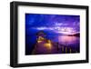 Sunset over the Pier, Hotel Seraya, Flores Island, Indonesia, Southeast Asia, Asia-Laura Grier-Framed Photographic Print